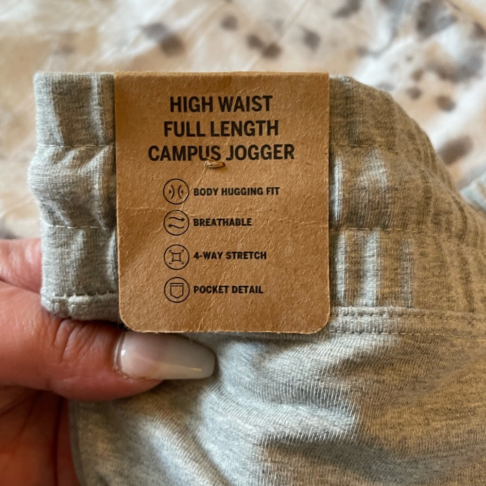 VS PINK NWT GRAY HIGH WAIST JOGGERS - Picture 6 of 8